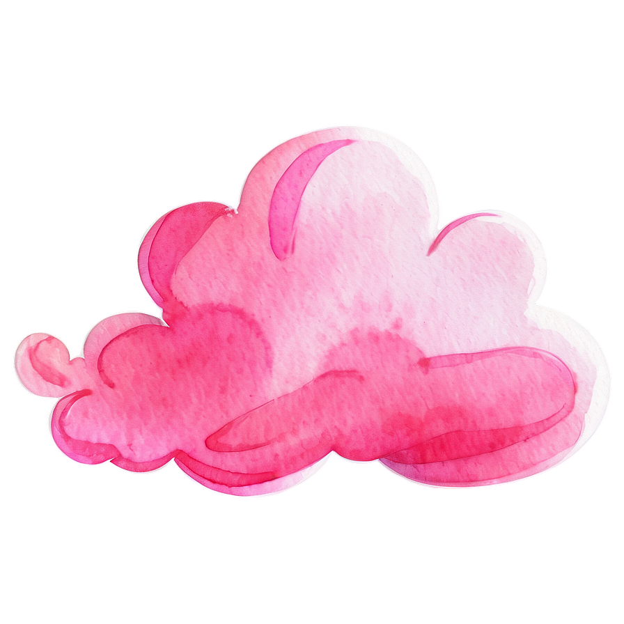 Pink Cloud Watercolor Texture Png Dtd13 PNG Image