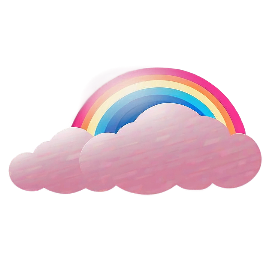 Pink Cloud With Rainbow Png 29 PNG Image