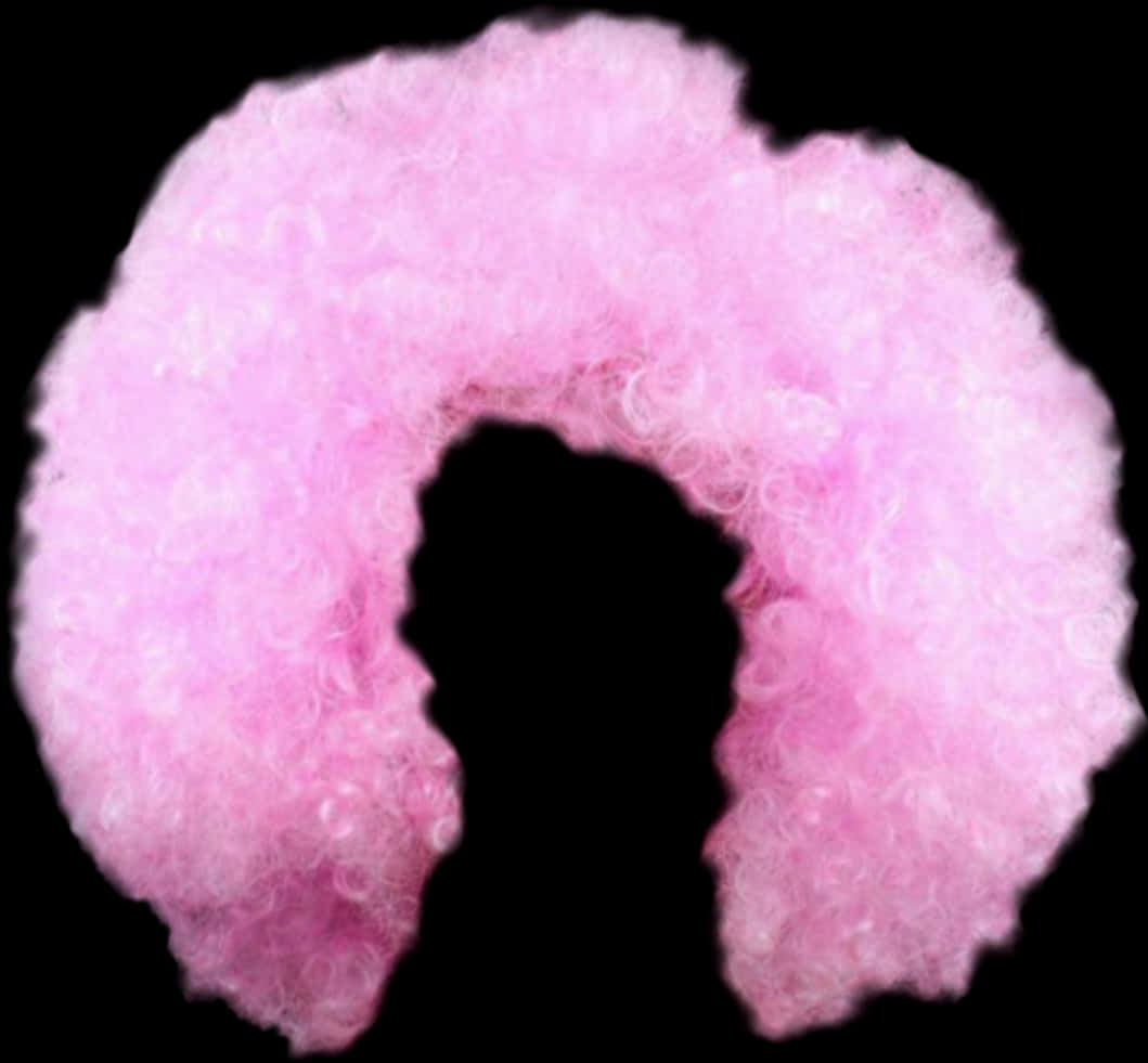 Pink Curly Afro Wig PNG Image