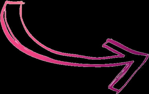 Pink Curved Arrow Graphic PNG Image