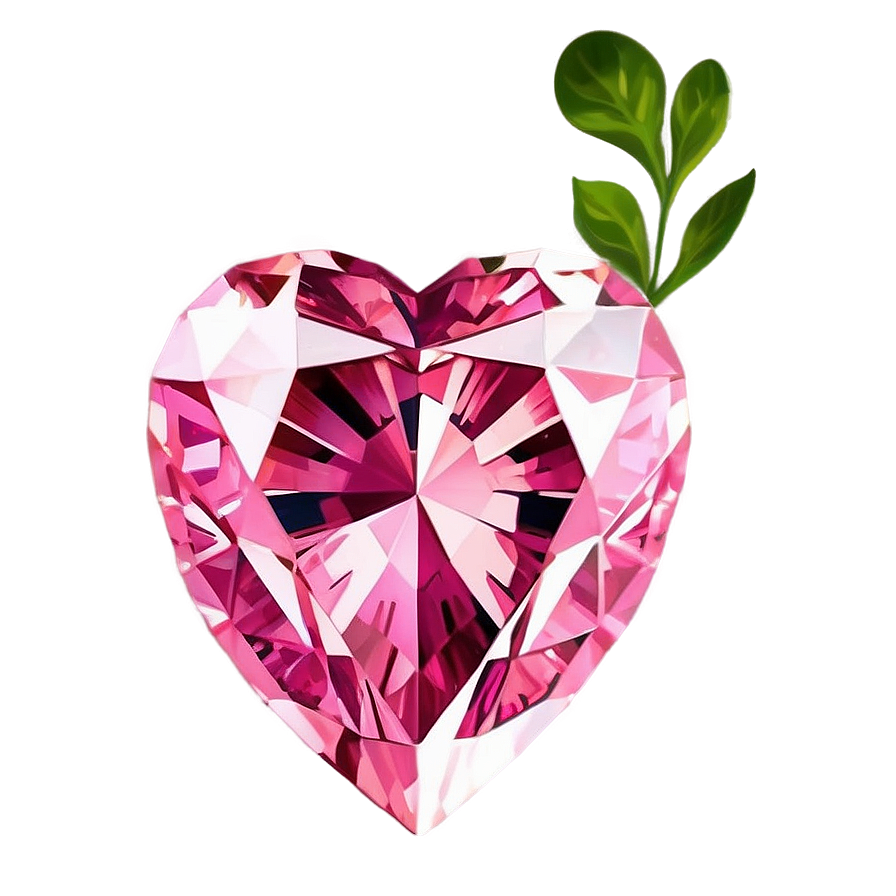 Pink Diamond Heart Elegance Png 06282024 PNG Image