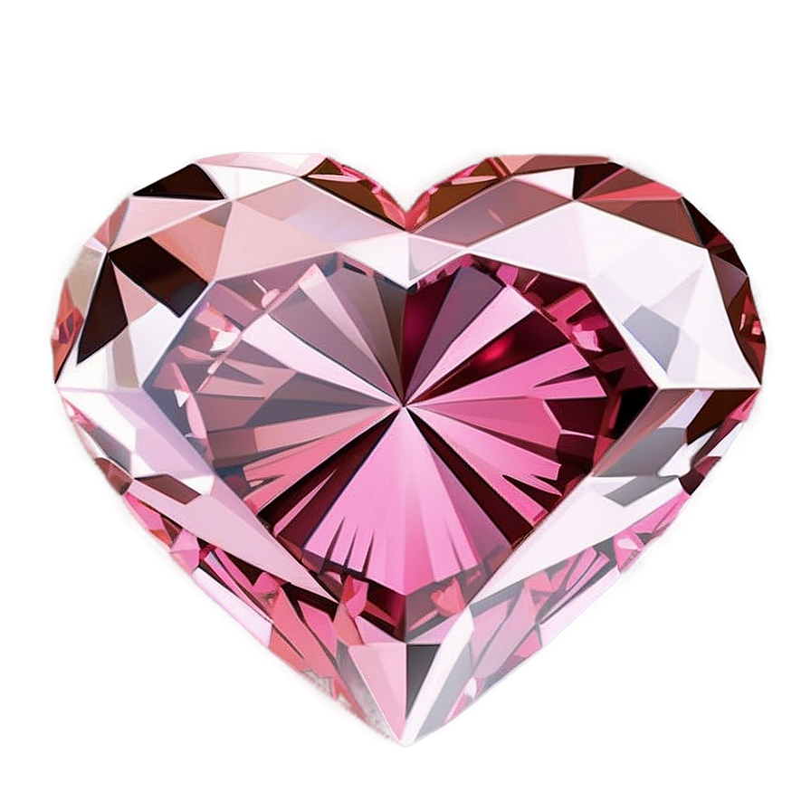 Pink Diamond Heart Splendor Png 37 PNG Image