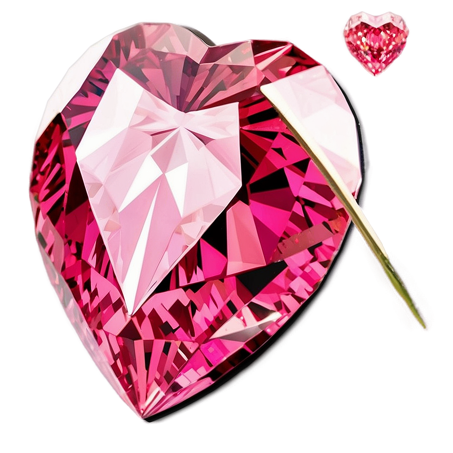 Pink Diamond Heart Treasure Png Dgv PNG Image