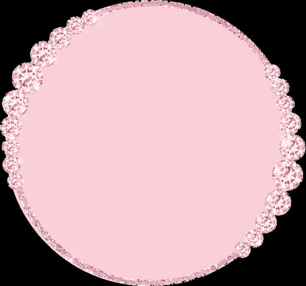 Pink Diamond Round Frame PNG Image