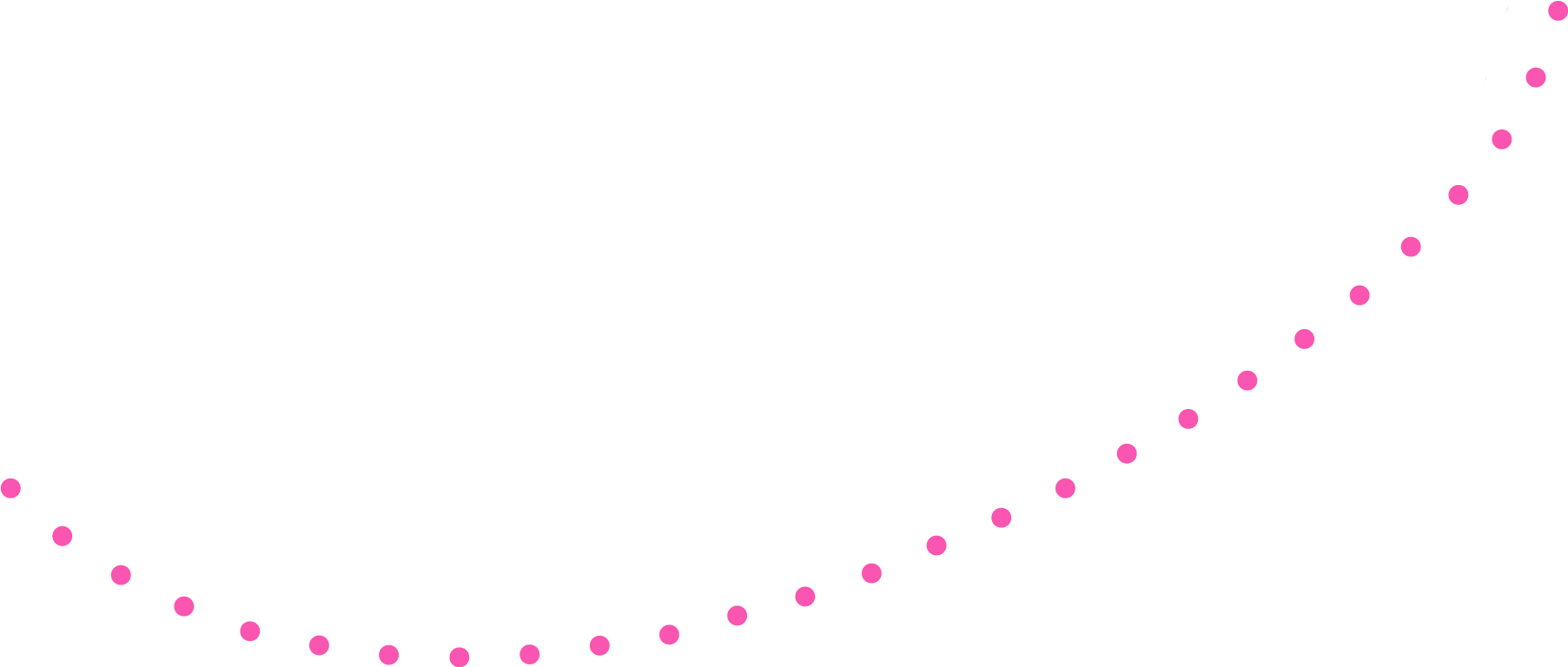 Pink Dotted Curve Graphic PNG Image