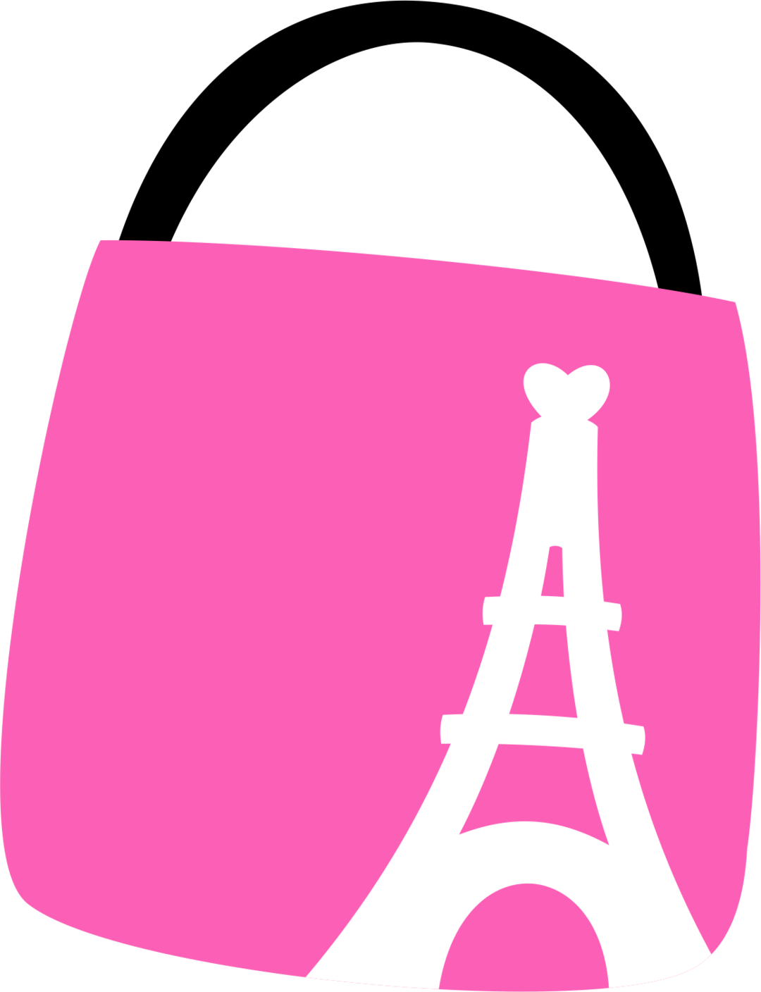 Pink Eiffel Tower Purse PNG Image