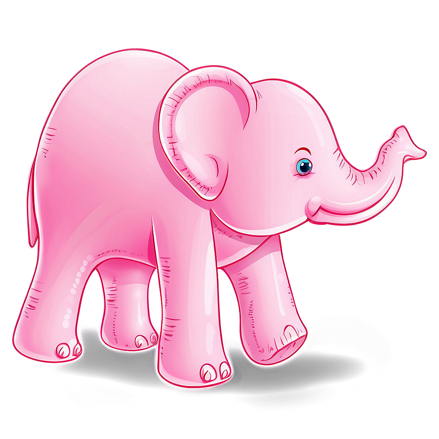 Pink Elephant Illustration Png 06292024 PNG Image