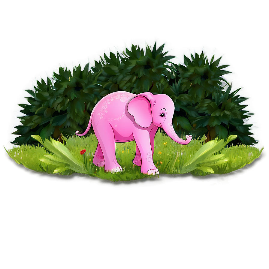 Pink Elephant In Nature Png Rdo22 PNG Image