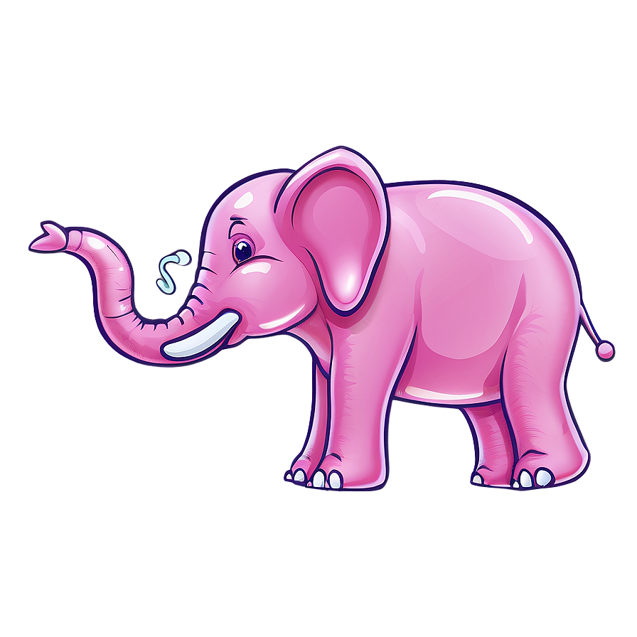 Pink Elephant With Ice Cream Png 06292024 PNG Image