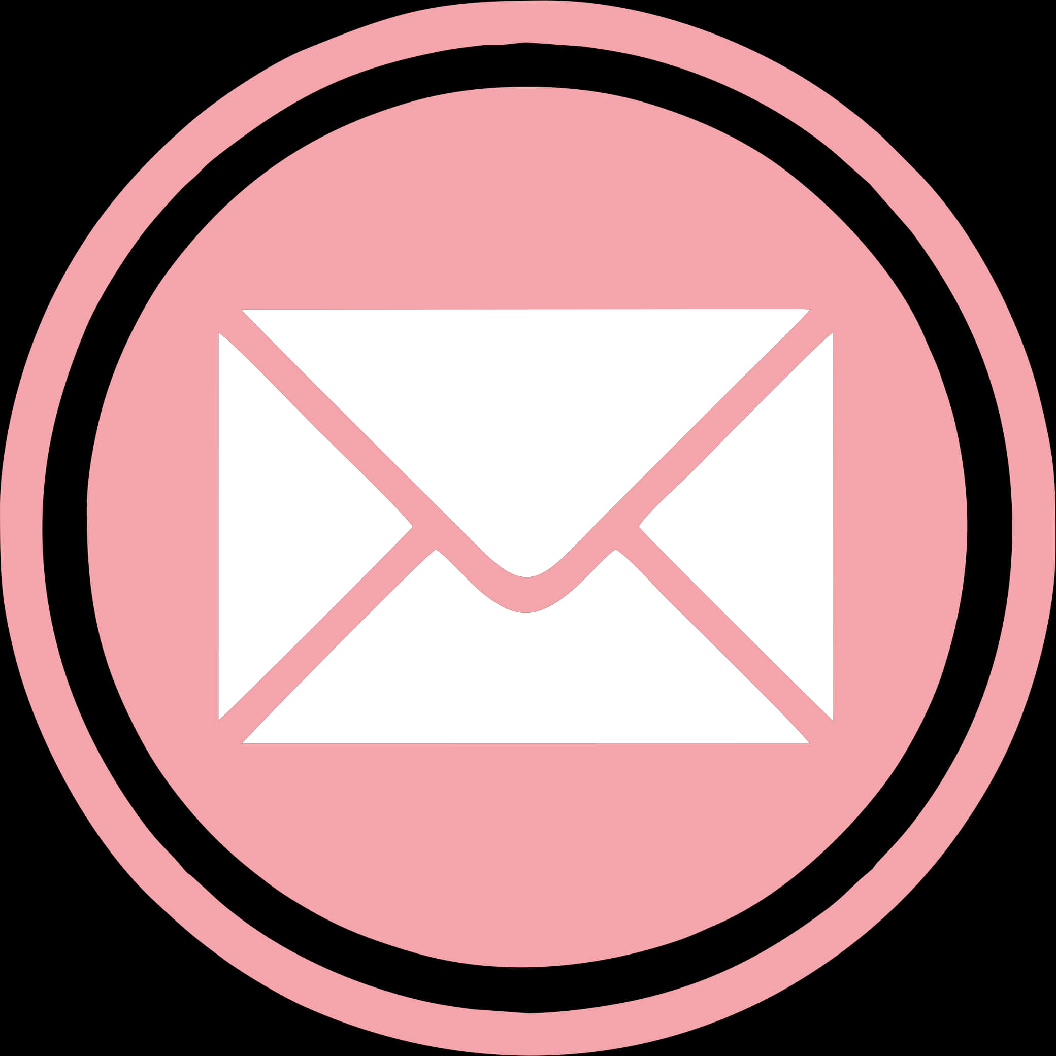 Pink Email Icon PNG Image