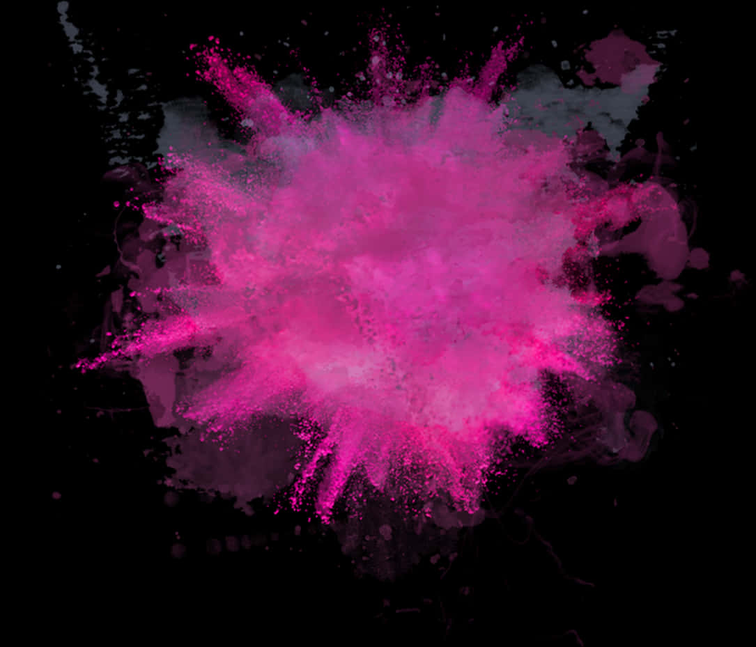 Pink Explosion Artwork PNG Image