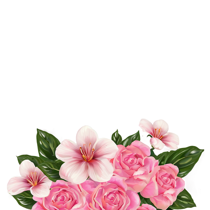 Pink Floral Bouquet Png Rhw72 PNG Image