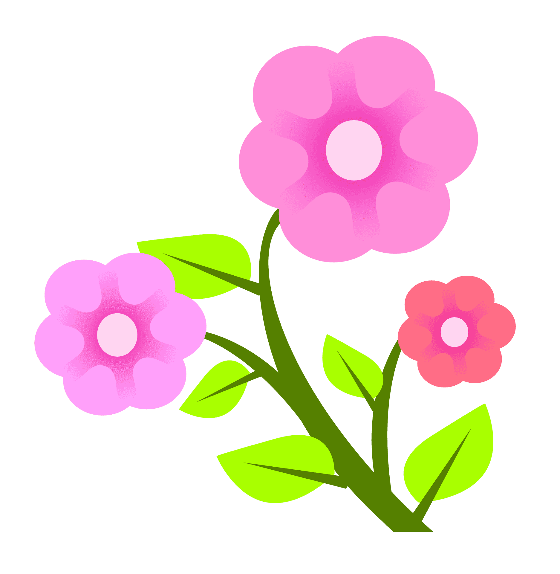 Pink Floral Illustration PNG Image