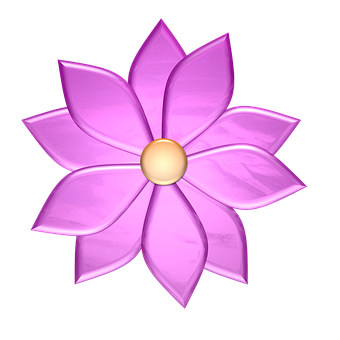 Pink Flower Illustration PNG Image