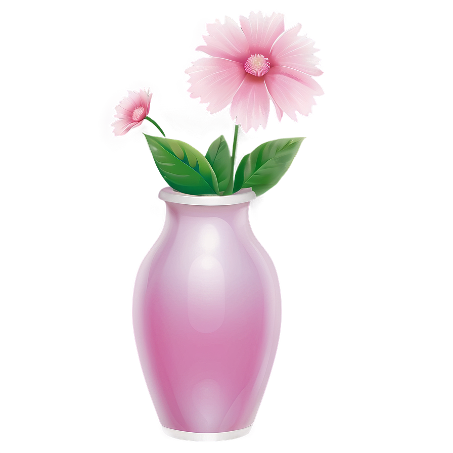 Pink Flower In Vase Png Wfm66 PNG Image