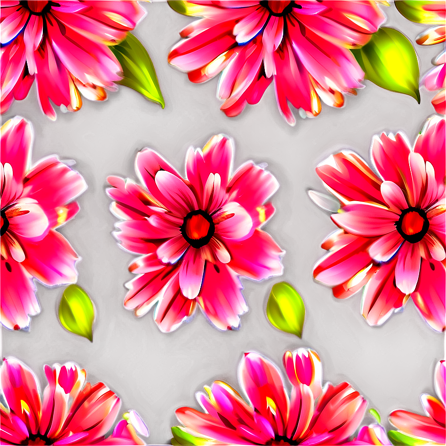 Pink Flower Pattern Png Rpd PNG Image