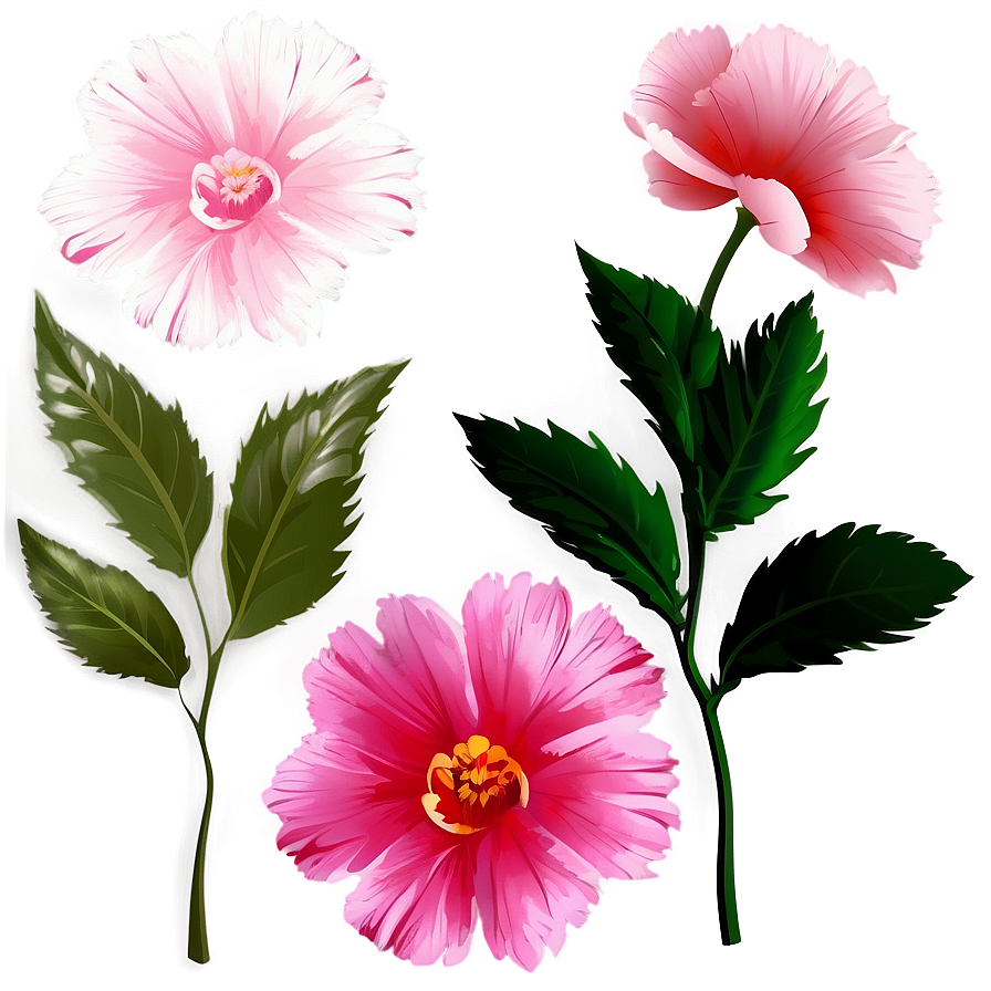 Pink Flower Silhouette Png 8 PNG Image