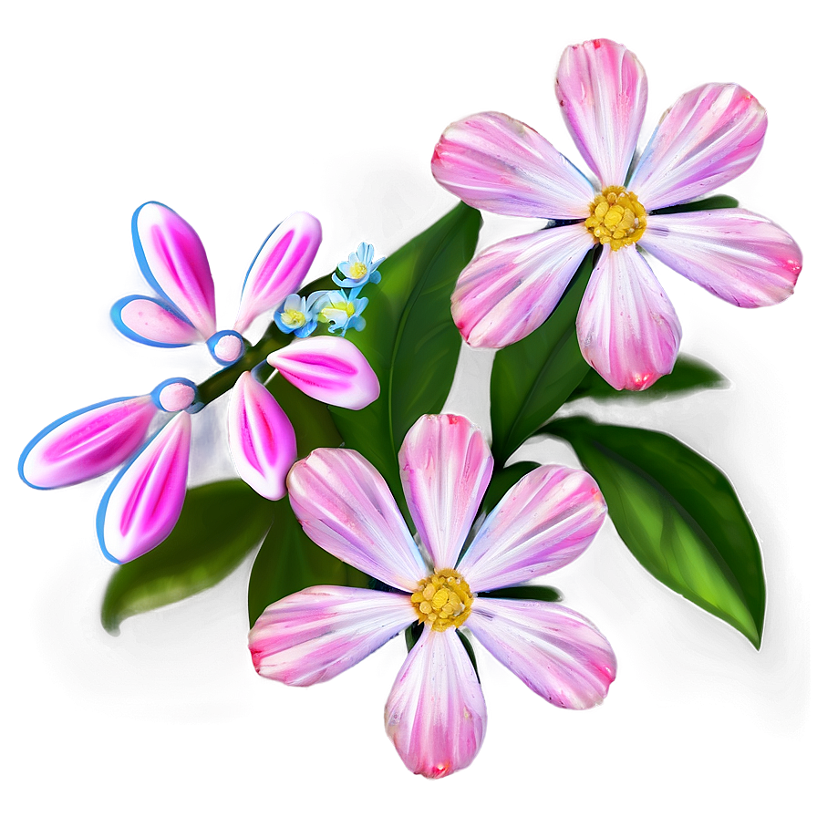 Pink Flowers Cluster Png 05242024 PNG Image