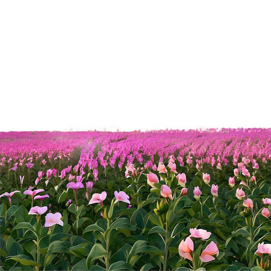 Pink Flowers Field Png Vjt65 PNG Image