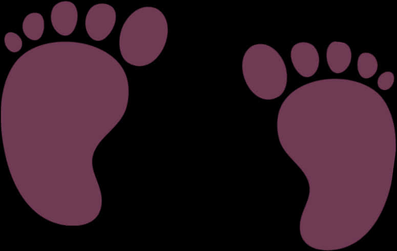 Pink Footprints Graphic PNG Image