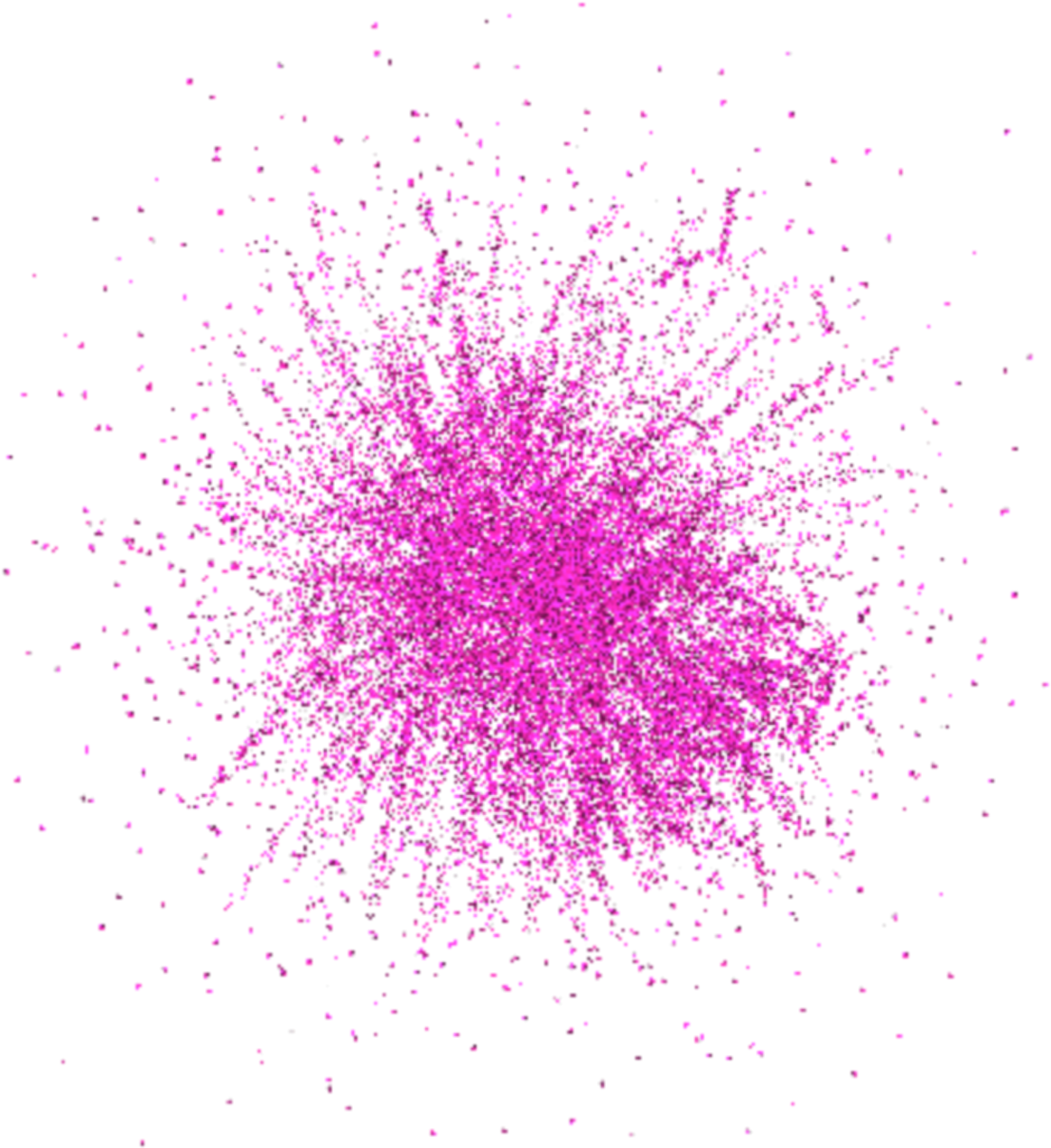 Pink Glitter Explosion Overlay PNG Image