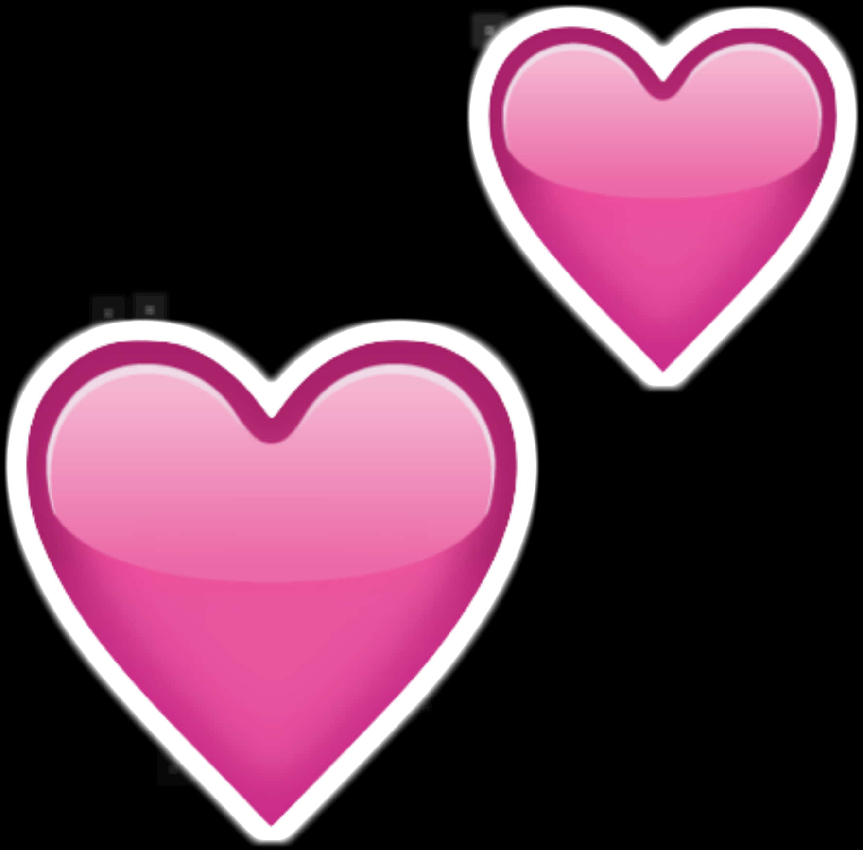 Pink_ Gradient_ Hearts_ Vector PNG Image