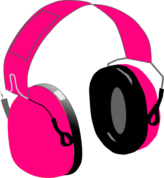 Pink Headphones Illustration PNG Image