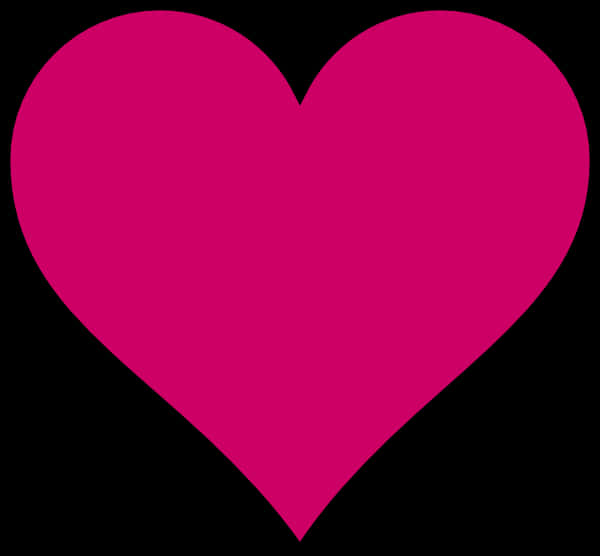 Pink Heart Cliparton Black Background PNG Image