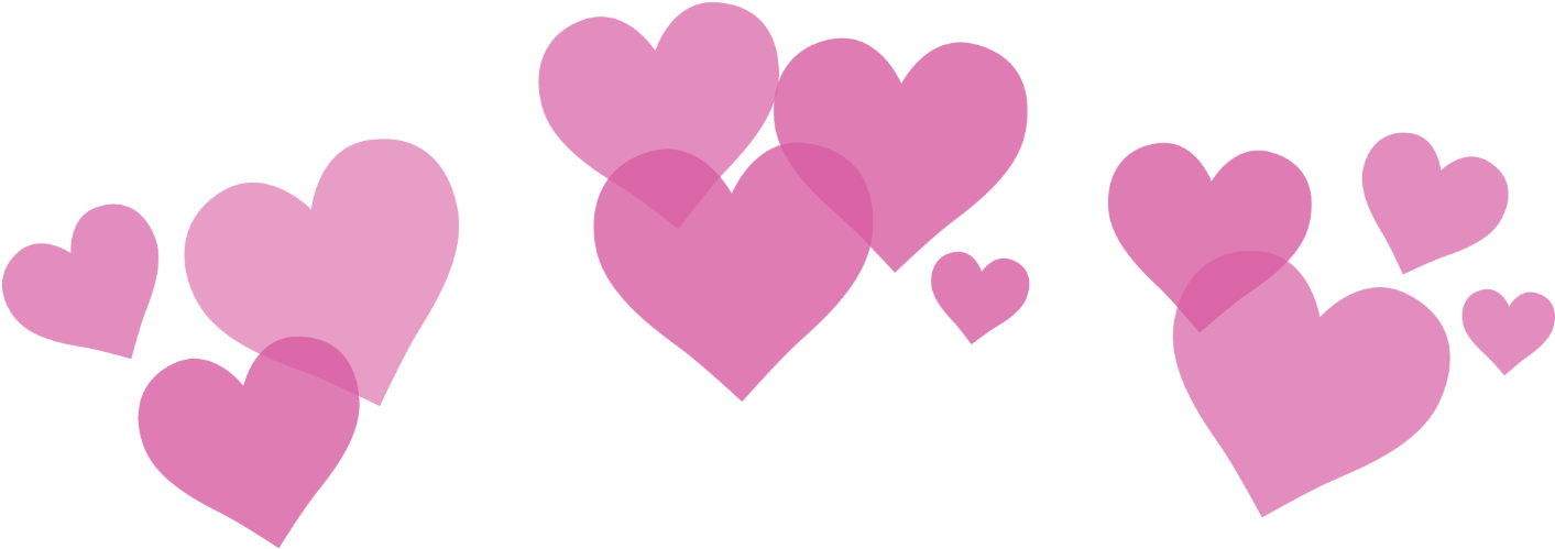 Pink Heart Crown Graphic PNG Image