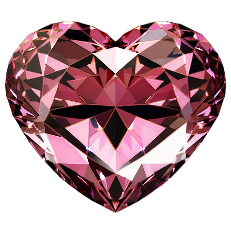 Pink Heart Diamond Glow Png Sct69 PNG Image