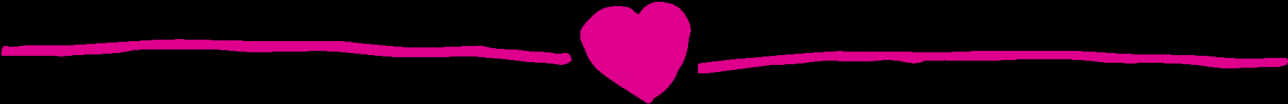 Pink Heart Divider PNG Image