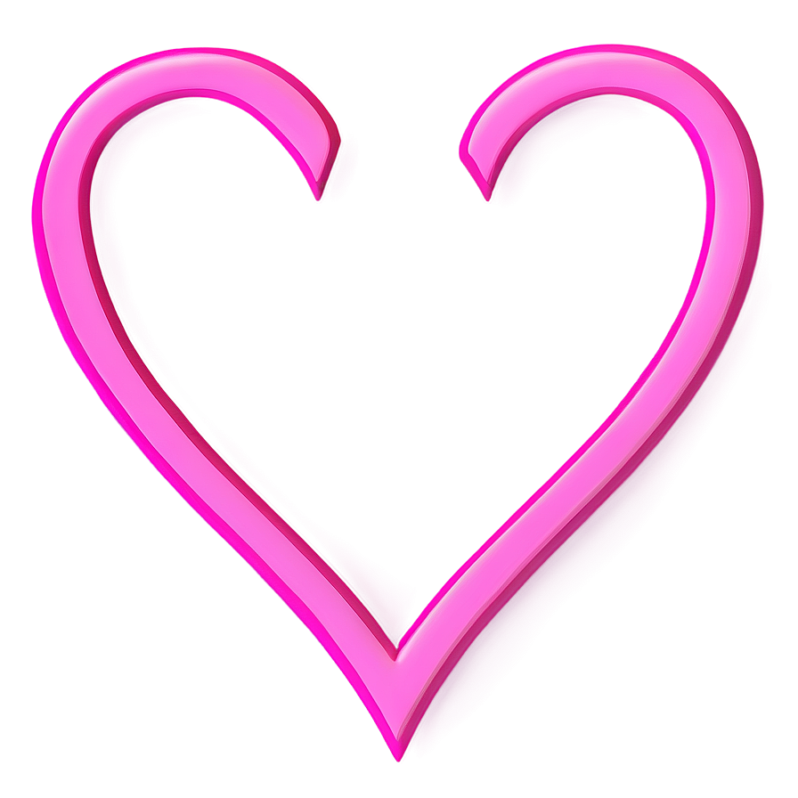 Pink Heart Emoji Outline Png Dnj PNG Image