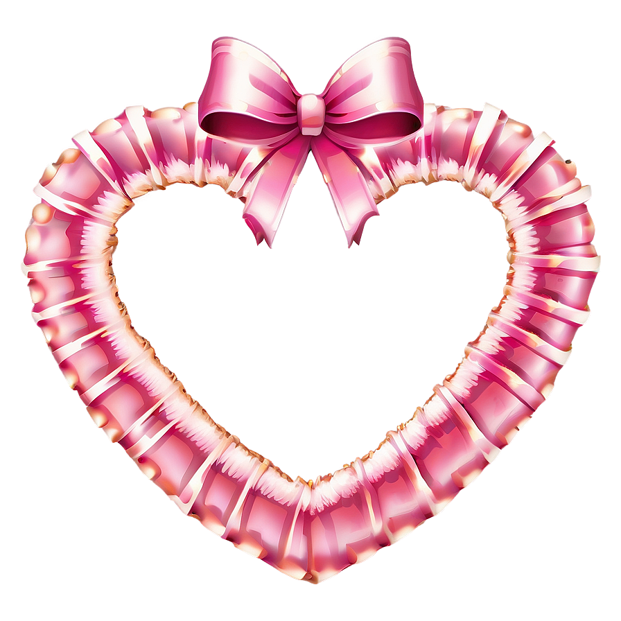 Pink Heart Emoji With Ribbon Png 06262024 PNG Image