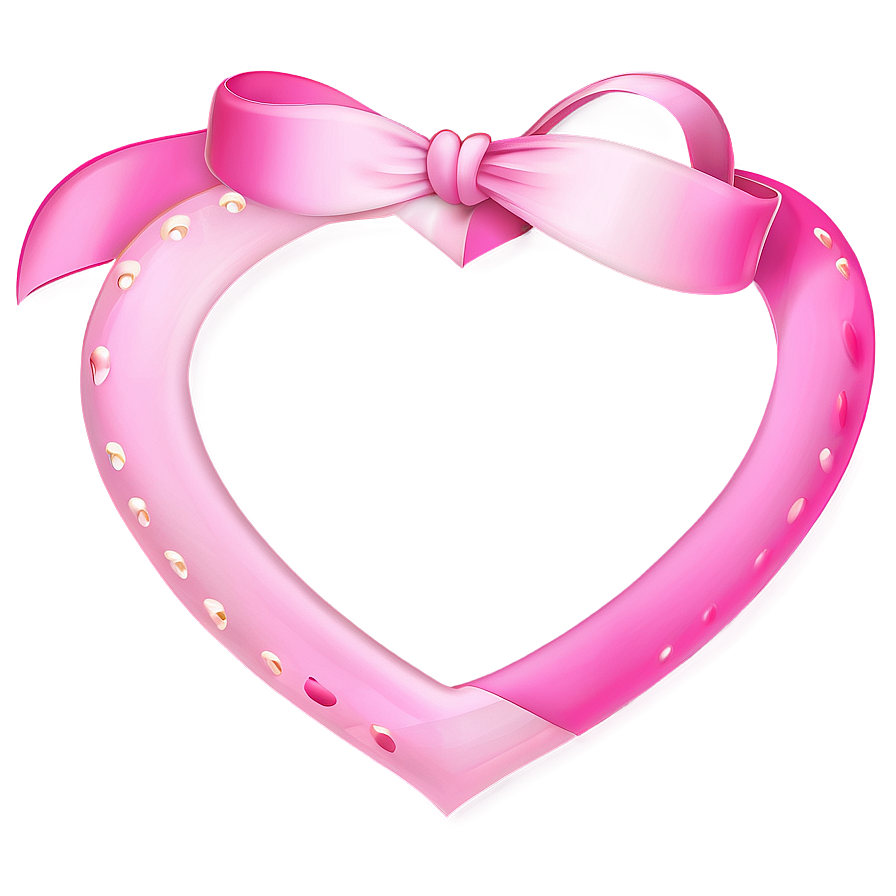 Pink Heart Emoji With Ribbon Png Bkv11 PNG Image