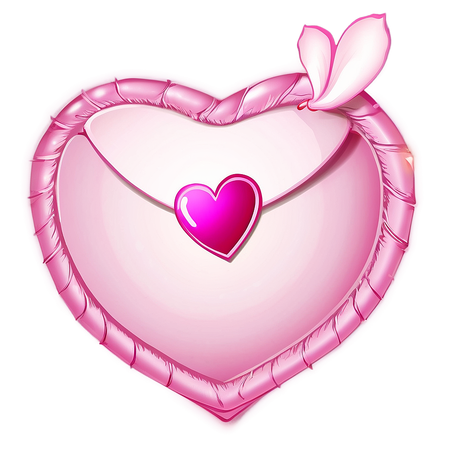 Pink Heart Envelope Png 6 PNG Image