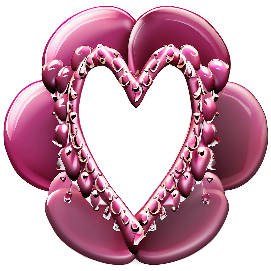 Pink Heart Frame Png Eik PNG Image