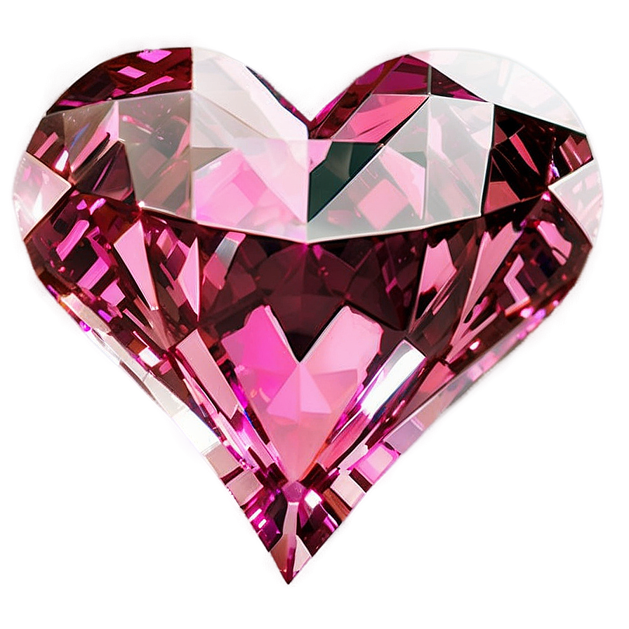 Pink Heart Gemstone Png Bmr PNG Image