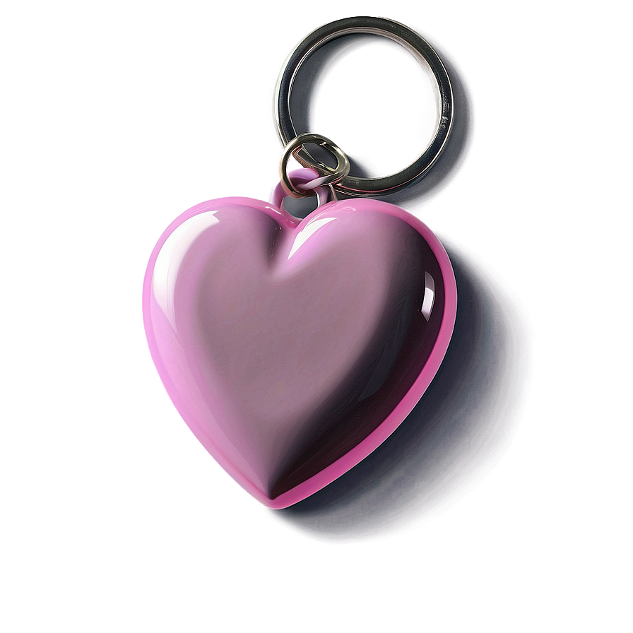 Pink Heart Keychain Png Ehw54 PNG Image