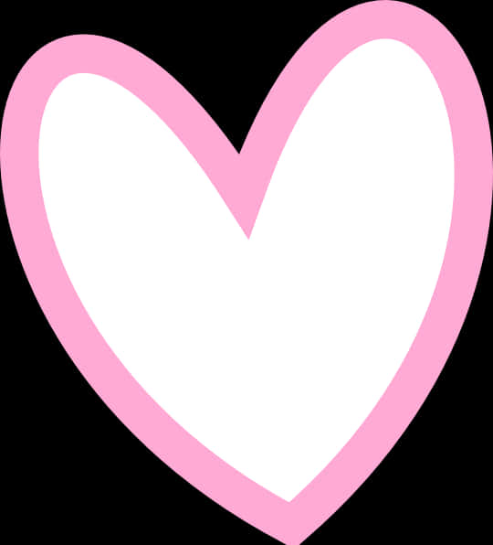 Pink Heart Outline Graphic PNG Image