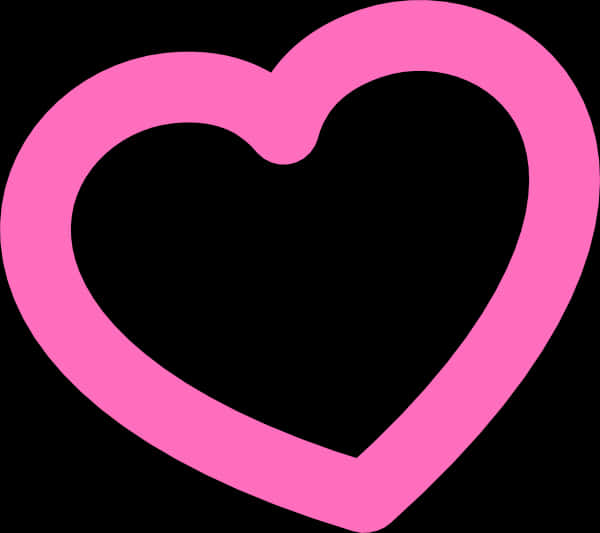 Pink Heart Outline Graphic PNG Image