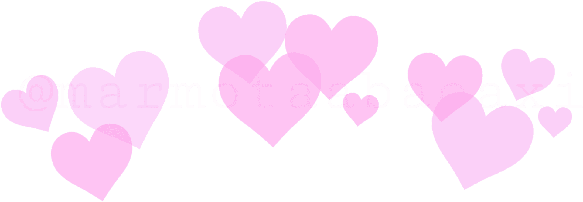 Pink Heart Overlay Graphic PNG Image