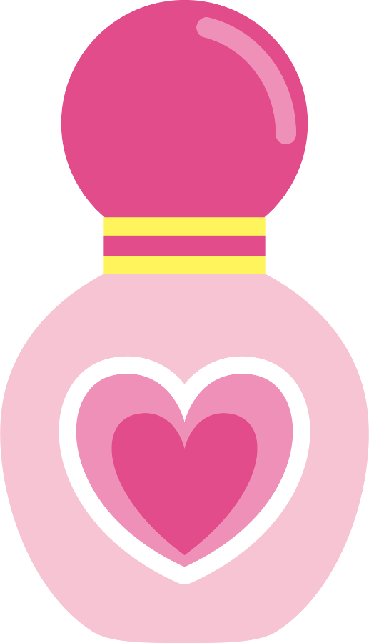 Pink Heart Perfume Bottle PNG Image