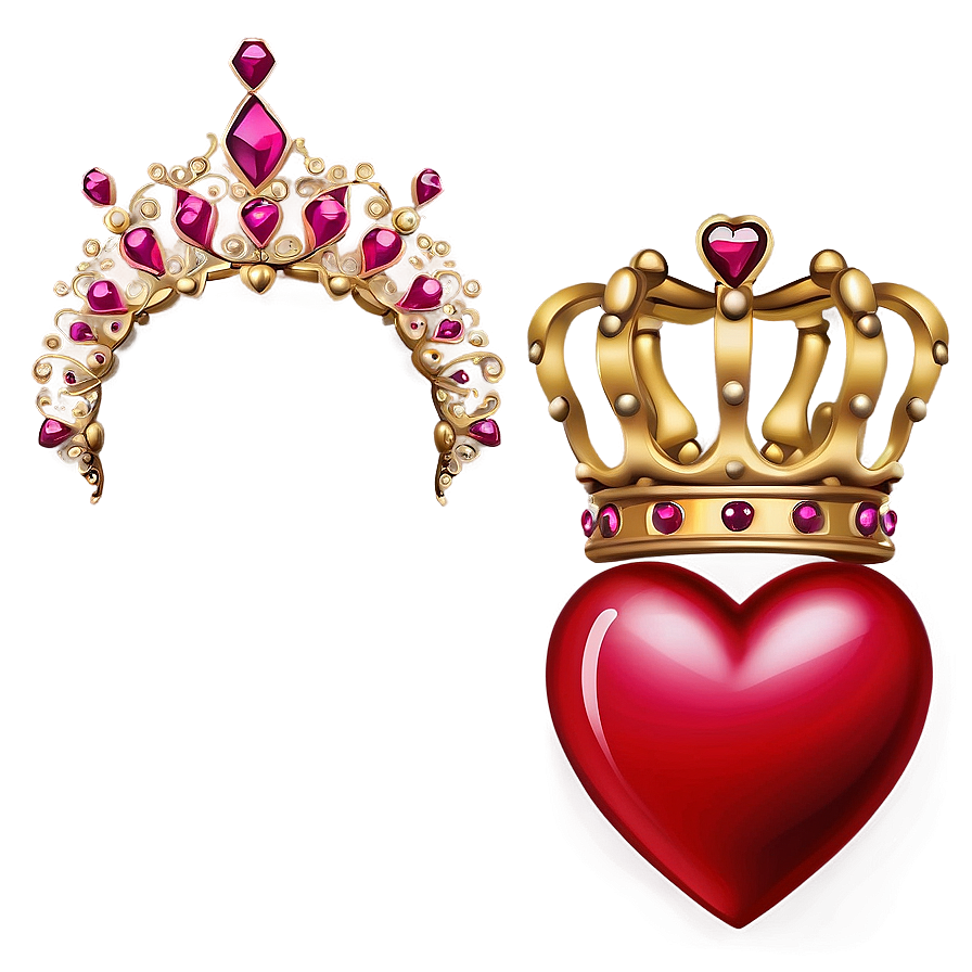 Pink Heart With Crown Png 05232024 PNG Image