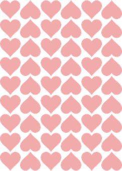 Pink Hearts Pattern Background PNG Image