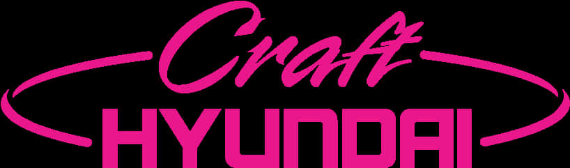 Pink Hyundai Logo Variant PNG Image