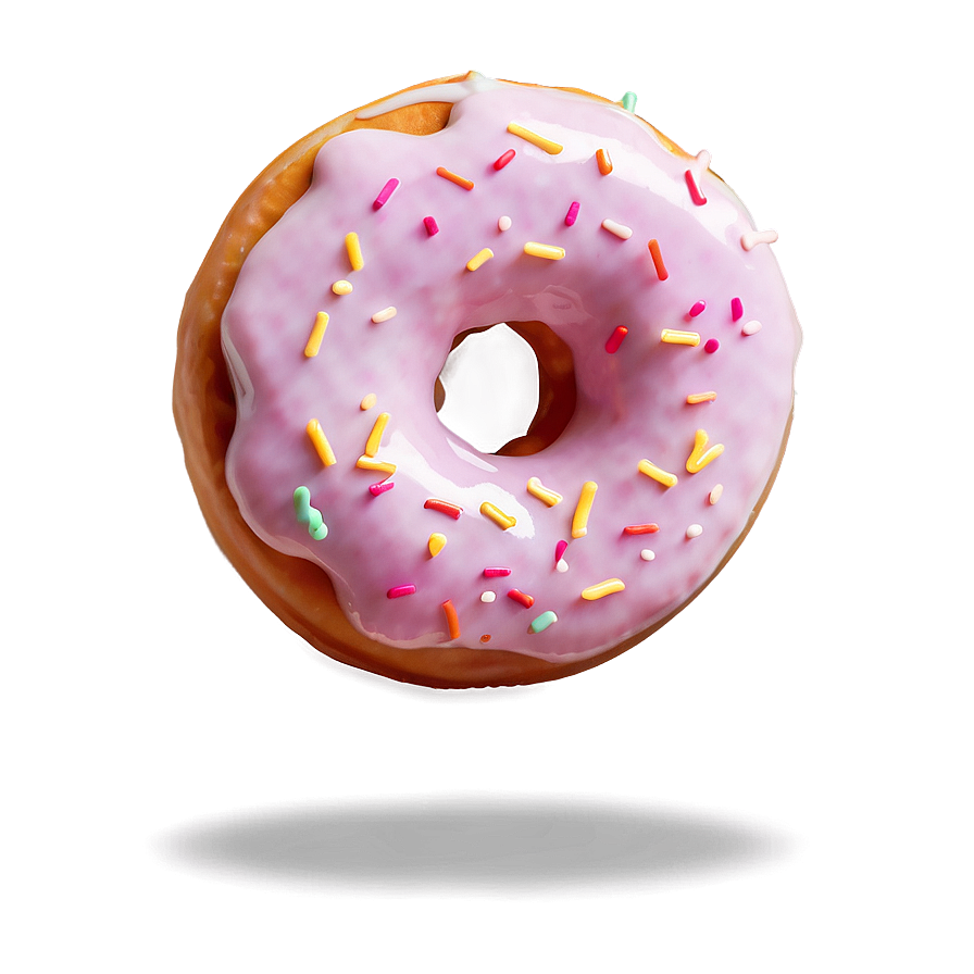 Pink Iced Donut Png Bth PNG Image