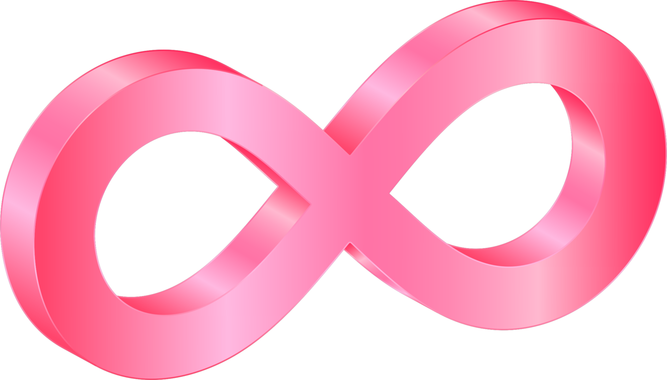 Pink Infinity Symbol Graphic PNG Image