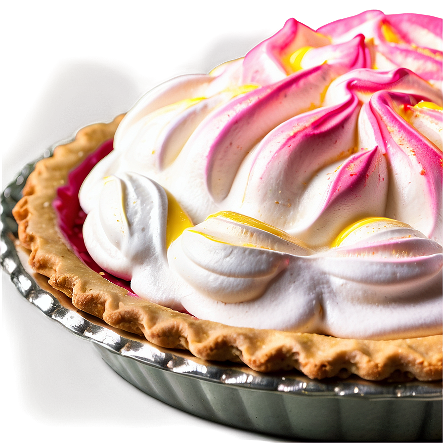 Pink Lemonade Meringue Pie Png Cji PNG Image