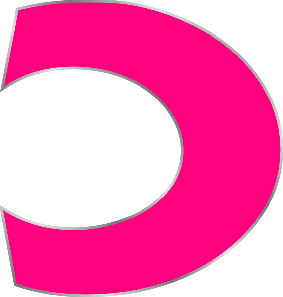 Pink Letter C Graphic PNG Image