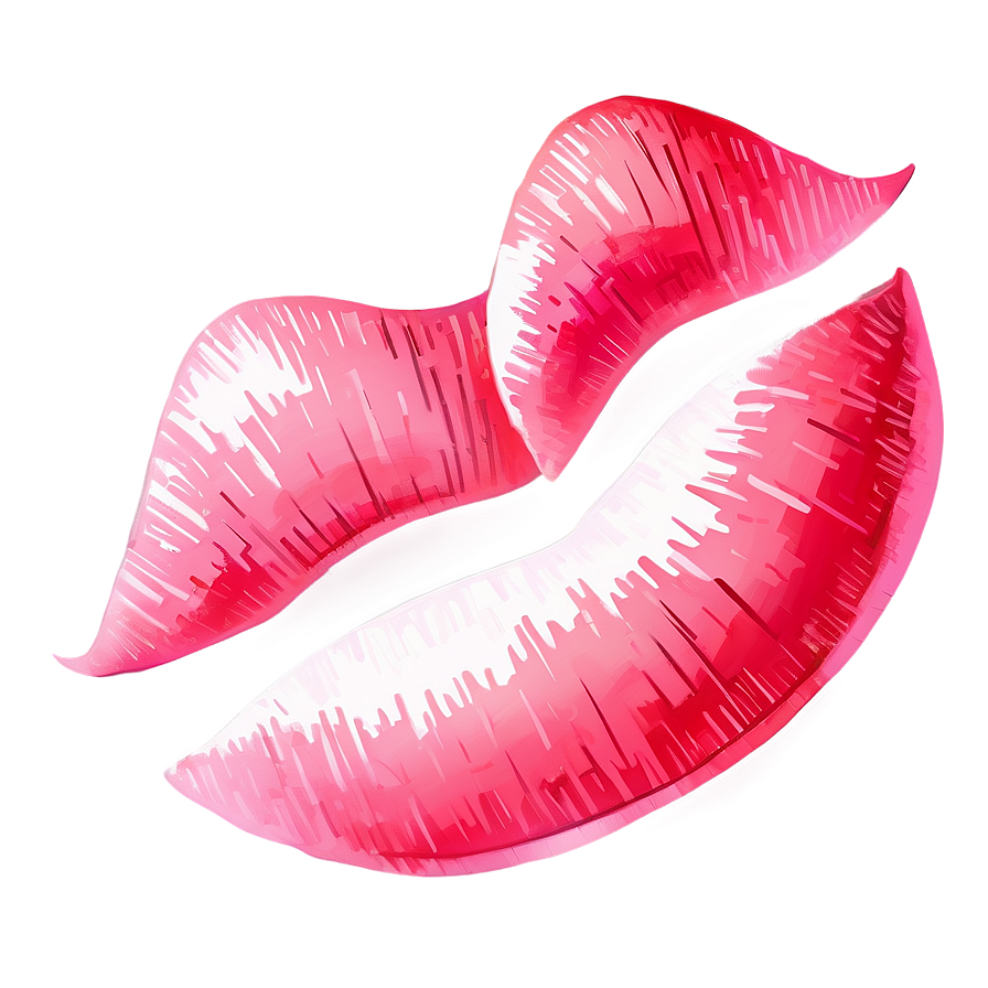 Pink Lips In Watercolor Style Png 71 PNG Image